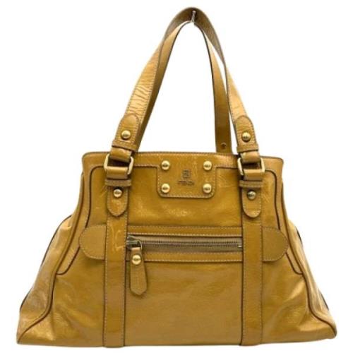 Fendi Vintage Pre-owned Laeder totevskor Yellow, Dam