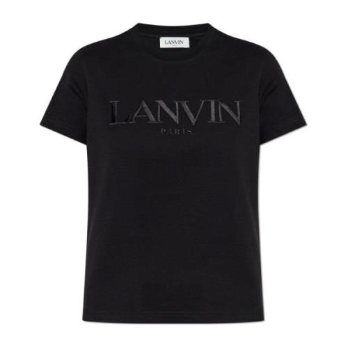 Lanvin Bomull T-shirt Black, Dam