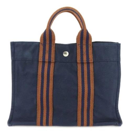 Hermès Vintage Pre-owned Tyg totevskor Blue, Dam