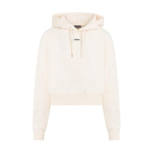 Jacquemus Beige Bomull Hoodie Ss24 Beige, Dam