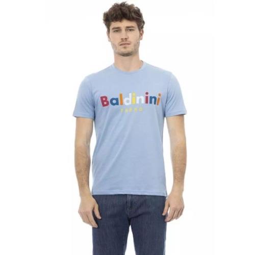 Baldinini Elegant ljusblå kortärmad T-shirt Blue, Herr