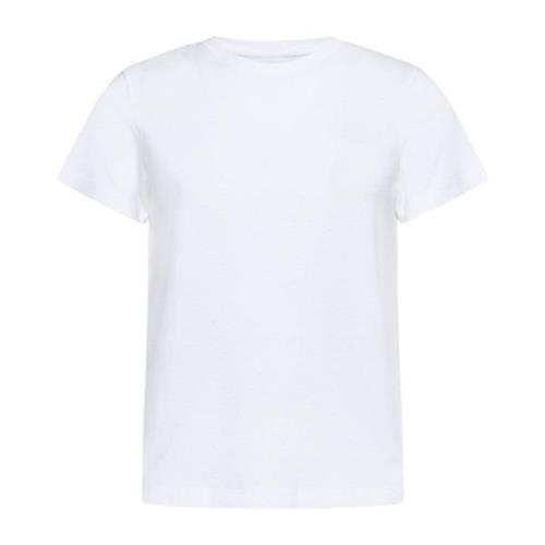 Khaite Vit Bomull Crew Neck T-shirt White, Dam