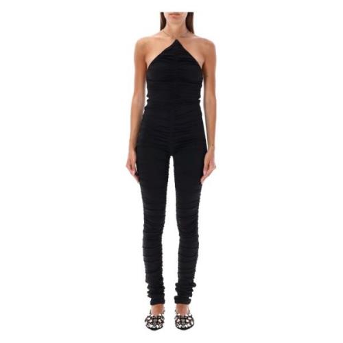 The Attico Svart Draperad Jumpsuit Ytterkläder Black, Dam