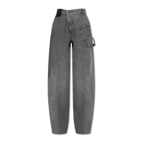 JW Anderson Löst sittande jeans Gray, Dam