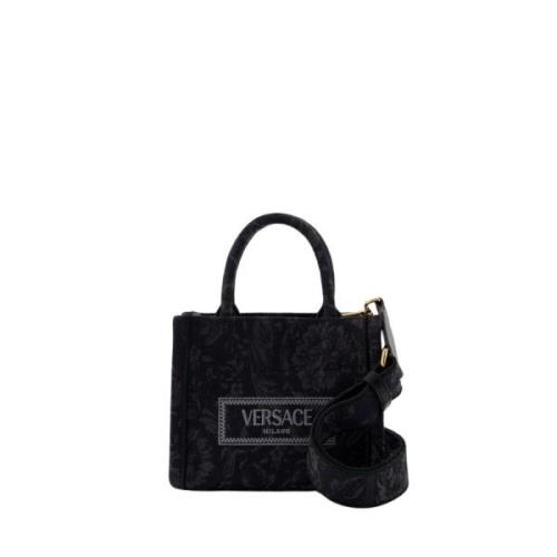 Versace Athena Crossbody Läder Svart Väska Black, Dam