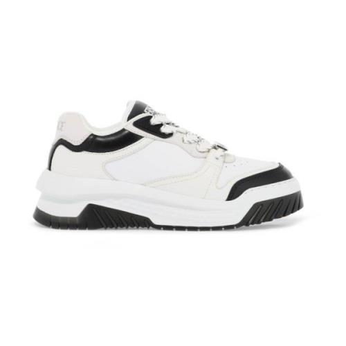 Versace Grekisk emalj lädersneakers White, Dam