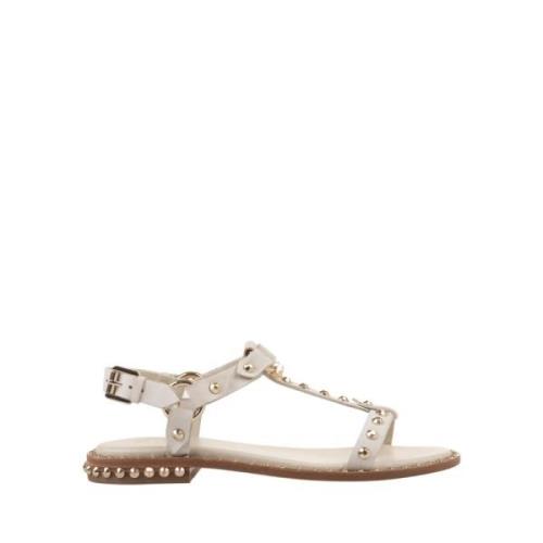 ASH Studded Vita Platta Sandaler White, Dam