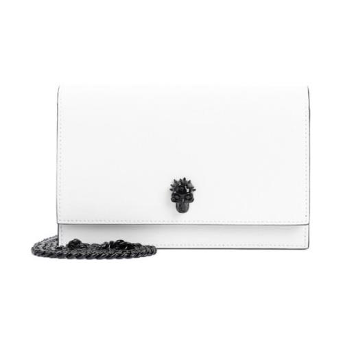 Alexander McQueen Ivory Skull Mini Väska White, Dam