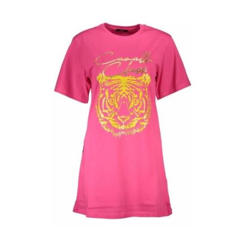 Cavalli Class Stiligt Rosa Bomull T-shirt Pink, Dam