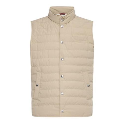 Brunello Cucinelli Lyxiga Yllekappor Beige, Herr