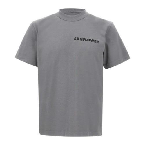 Sunflower Grå Solros Logo Print T-shirt Gray, Herr