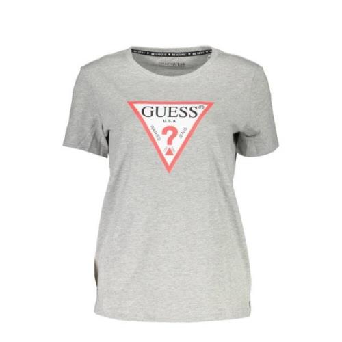 Guess Grå Bomullstopp & T-shirt, Kort Ärm, Ekologisk Gray, Dam