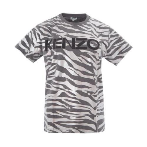 Kenzo Metal Animalier Print Grå Bomull T-Shirt Gray, Herr