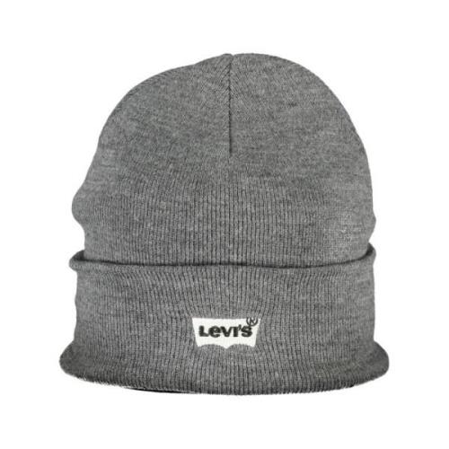 Levi's Grå Akryl Hattar & Mössor Broderad Logotyp Gray, Herr