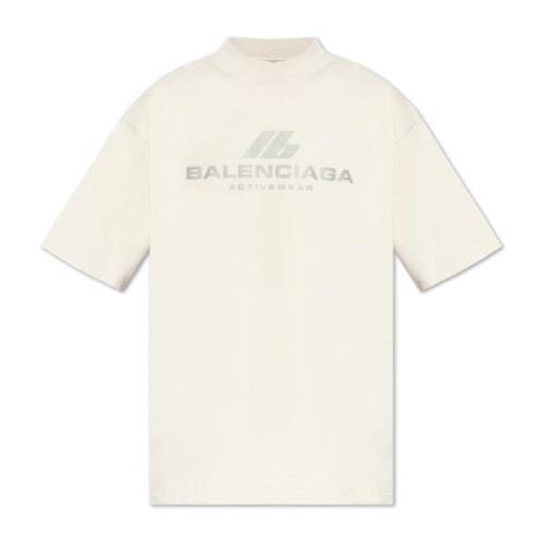 Balenciaga Tryckt T-shirt Gray, Herr