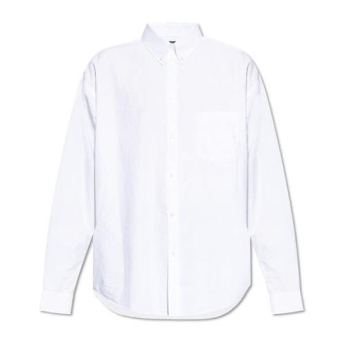 Balenciaga Bomullsskjorta med ficka White, Herr