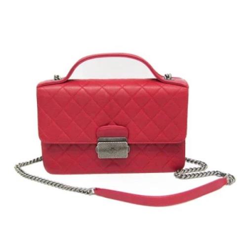 Chanel Vintage Pre-owned Laeder axelremsvskor Red, Dam