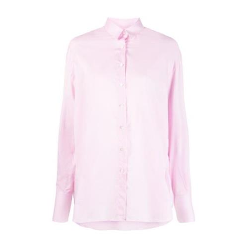 Finamore Rosa Button-Up Skjorta Oversize Ram Pink, Dam