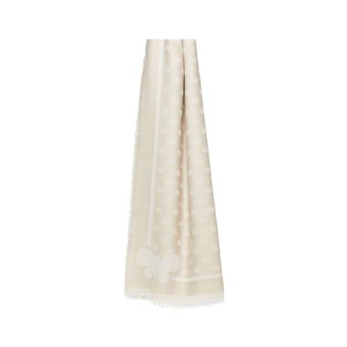 Max Mara Weekend Ivory Elegant Versatile Scarf Beige, Dam