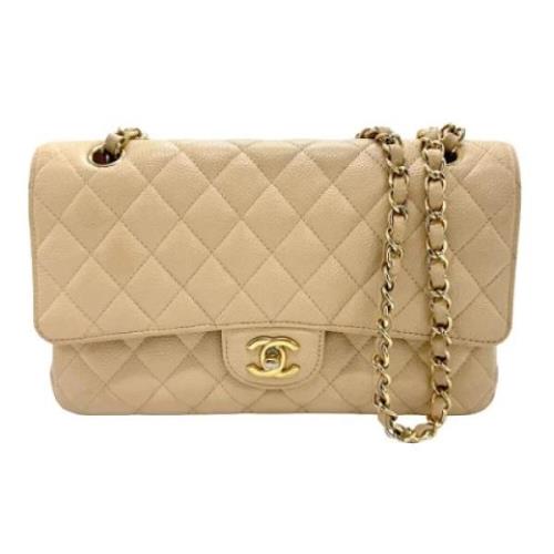 Chanel Vintage Pre-owned Laeder axelremsvskor Beige, Dam