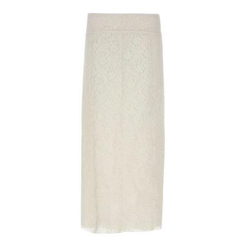 Rotate Birger Christensen Vit Spetskjol Dammode White, Dam