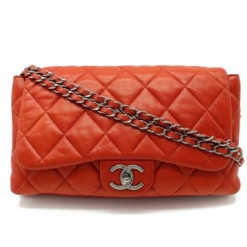 Chanel Vintage Pre-owned Laeder axelremsvskor Orange, Dam