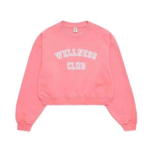 Sporty & Rich Pink Wellness Club Sweatshirt Pink, Dam