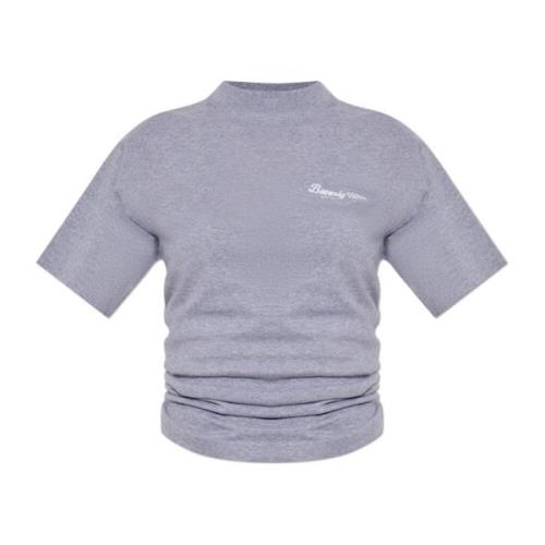 Balenciaga T-shirt med en dekorativ knut på baksidan Gray, Dam