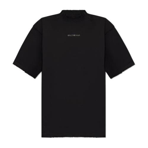 Balenciaga T-shirt med logotyp Black, Dam