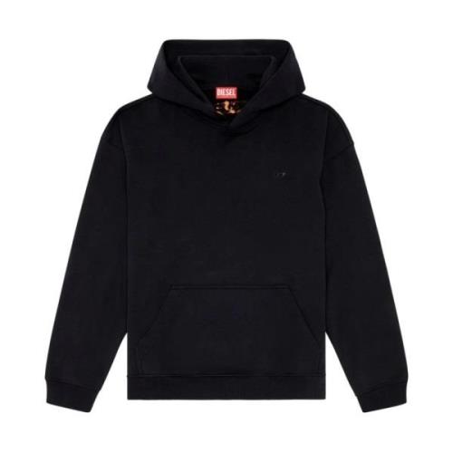 Diesel Bleach Felpa Hoodie Black, Herr