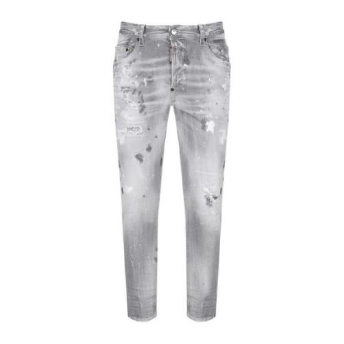 Dsquared2 Grå Klassiska Fem Fickor Jeans Gray, Herr