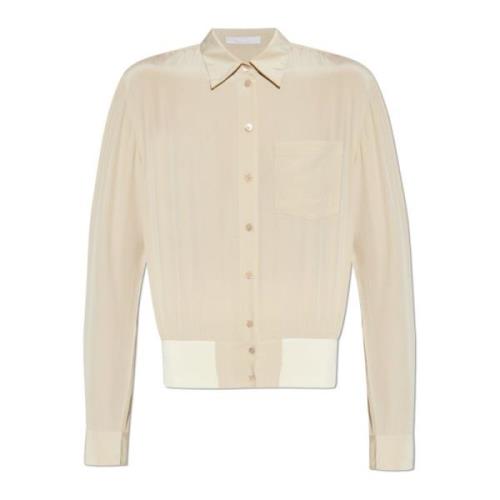 Helmut Lang Sidenskjorta Beige, Dam