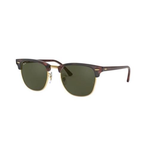 Ray-Ban Clubmaster 3016 Tortoise Solglasögon med Gröna Linser Green, U...