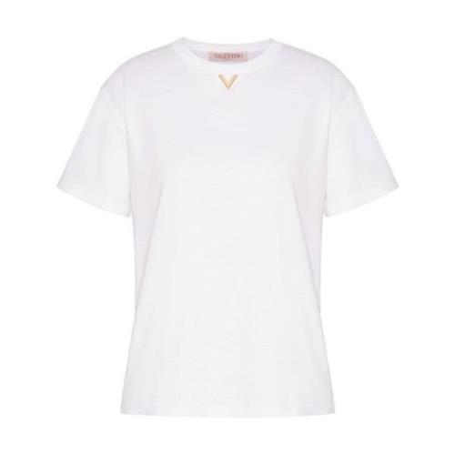 Valentino Vita T-shirts och Polos med VGold-detalj White, Dam
