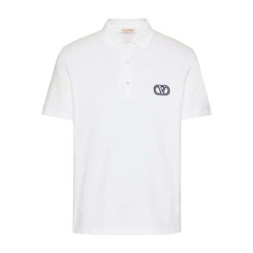 Valentino Vlogo Signature Polo Shirt White, Herr