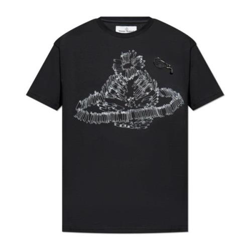 Vivienne Westwood T-shirt med metallapplikation Black, Herr