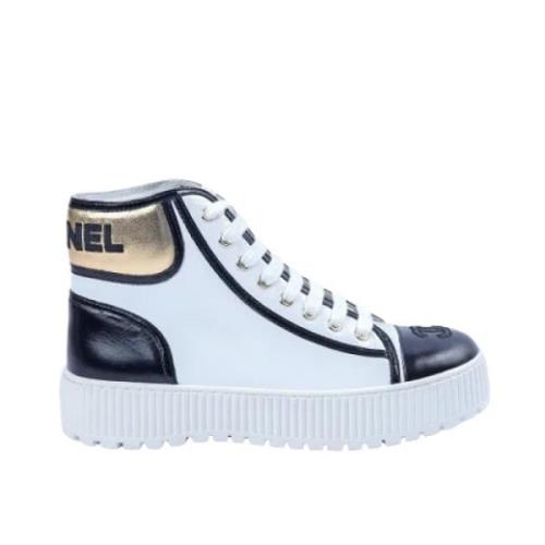 Chanel Vintage Pre-owned Laeder sneakers White, Dam