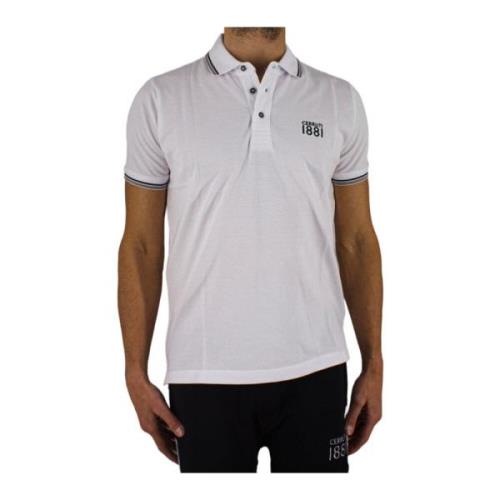 Cerruti 1881 Vit Polo Skjorta - Piqué Stickad White, Herr