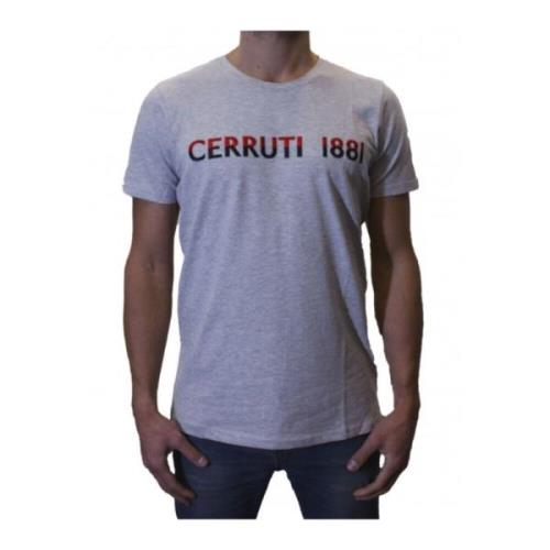 Cerruti 1881 Stretch Logo TShirt - Gimignano Gray, Herr