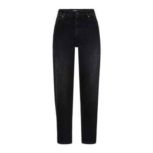 IVY OAK Raka Ben Stretchiga Jeans Svart Black, Dam