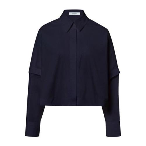 IVY OAK Konvertibel Ärm Navy Blue Blus Blue, Dam