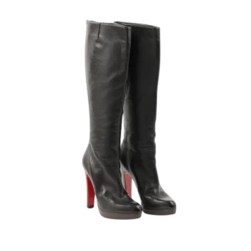 Christian Louboutin Pre-owned Pre-owned Laeder stvlar Black, Dam