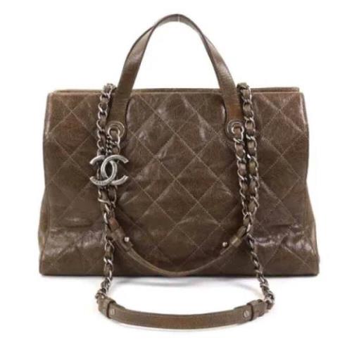 Chanel Vintage Pre-owned Tyg chanel-vskor Brown, Dam