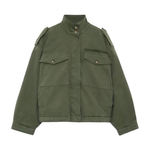 Anine Bing Audrey Jacka Army Grön Oversize Stil Green, Dam