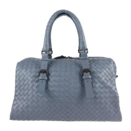 Bottega Veneta Vintage Pre-owned Laeder handvskor Blue, Dam