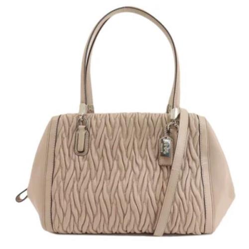 Coach Pre-owned Pre-owned Tyg totevskor Beige, Dam
