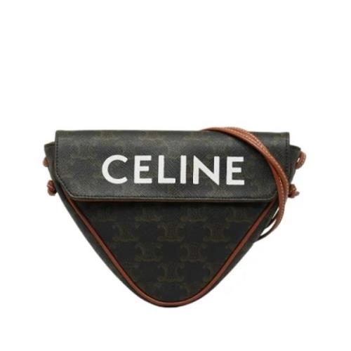 Celine Vintage Pre-owned Plast axelremsvskor Brown, Dam