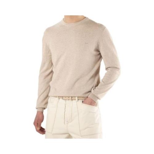 Harmont & Blaine Beige Sweater med Ribbed Trims Beige, Herr