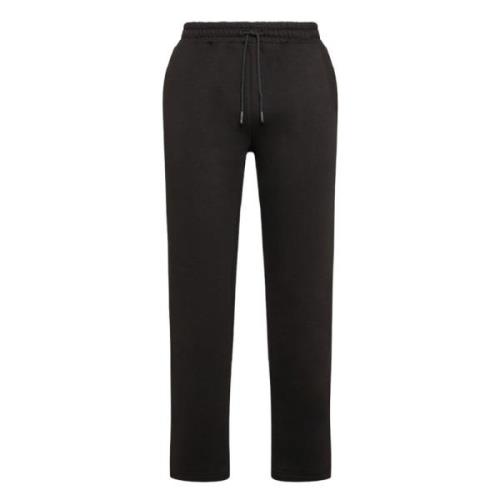 Peuterey Svarta Sweatpants Raka Ben Elastisk Midja Black, Herr