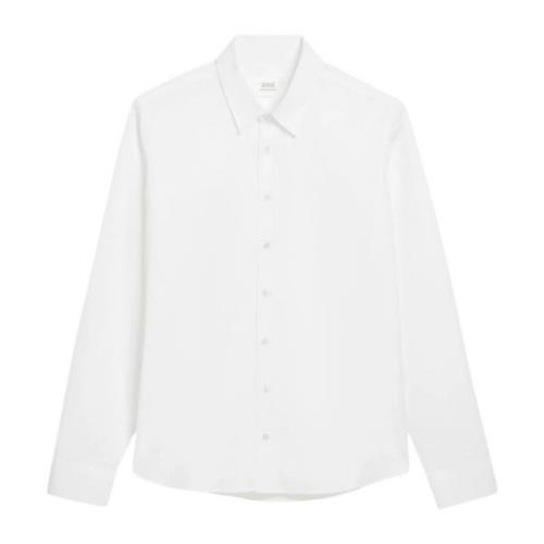 Ami Paris Vit Bomull Poplin Skjorta - Klassisk White, Herr